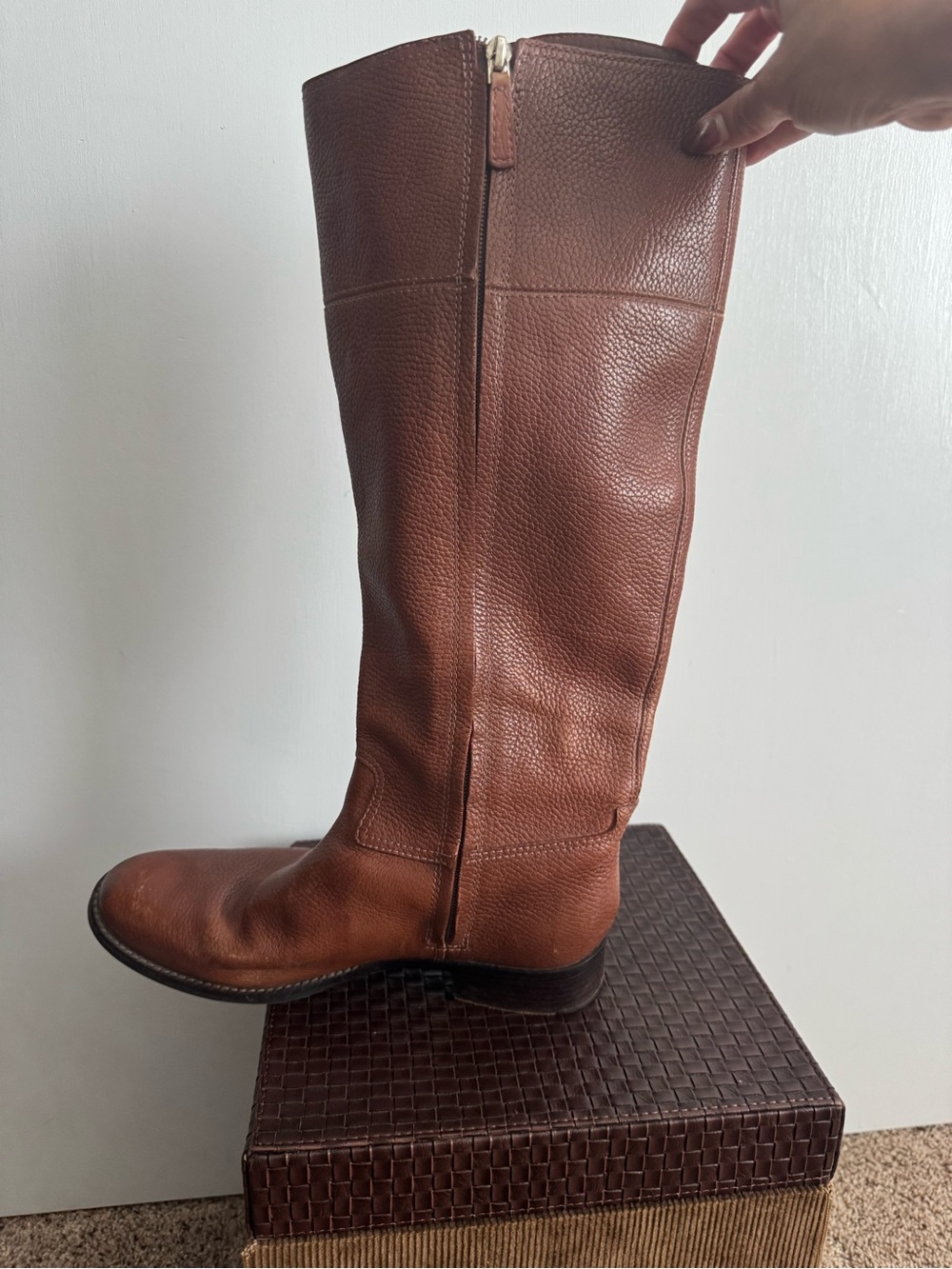Tory Burch Brown Leather Knee High Boots - Picture 5 of 9